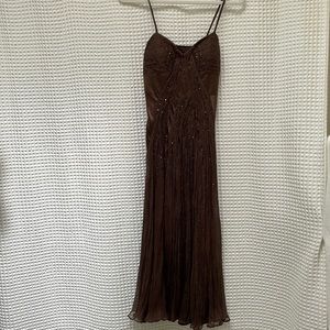 Cocktail silk dress beaded and beautiful